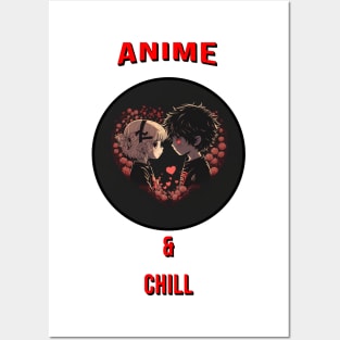 anime and chill Posters and Art